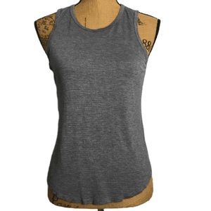 Interval Athletic Sport Running Cut-out Back Grey Tank Top XS
